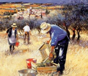 La Cueillette des Olives - Andre Deymonaz.