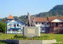 Monumento em homenagem a imigração alemã no RS.